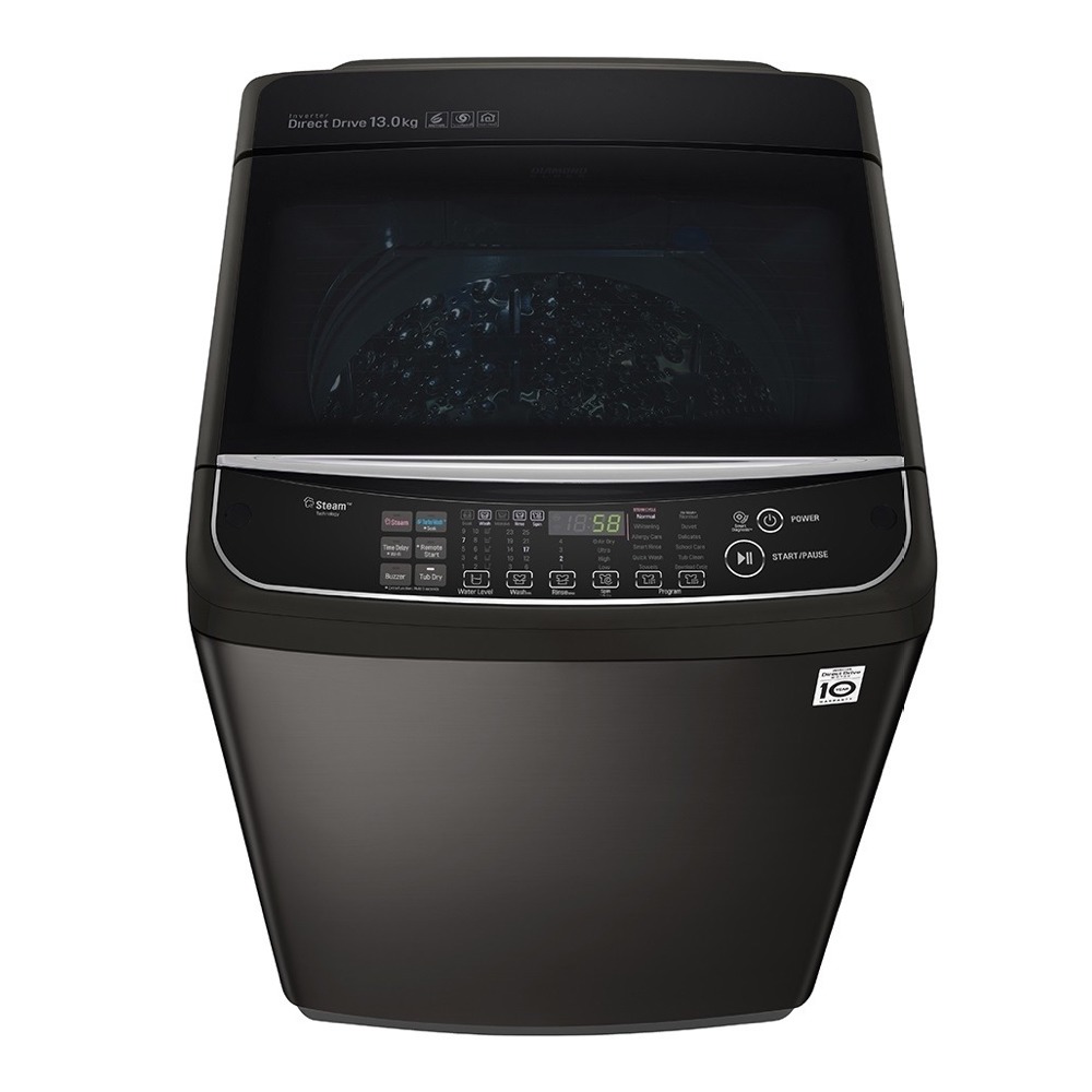 LG-13公斤WiFi蒸氣變頻直立式洗衣機極光黑WT-SD139HBG